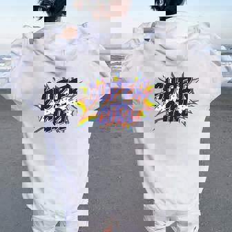 Girl Comicuper Retro Cool 長袖tシャツ レディース オーバーサイズ パーカー バックプリント - Kawaiitshirt