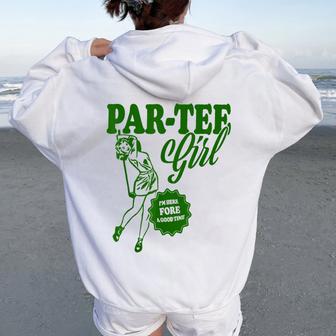Girl Golfer Par Girl For Golf Lovers Women Oversized Hoodie Back Print - Thegiftio UK