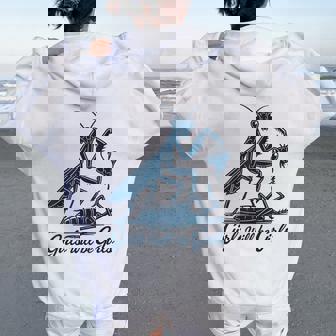 Girl Will Be Girls Praying Mantis Women Oversized Hoodie Back Print | Mazezy