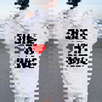 Girls Love Mywagaying Girls Love Mywagの引用 レディース オーバーサイズ パーカー バックプリント - Kawaiitshirt