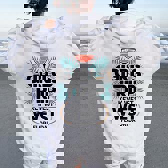 Girl's Trip Key West Girls Besties Florida Vacay Women Oversized Hoodie Back Print - Seseable