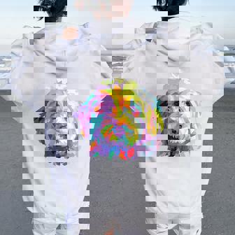 Goldendoodle ギフト ラブラドゥードル Cockapoo Mom カラフル ポップアート レディース オーバーサイズ パーカー バックプリント - Kawaiitshirt