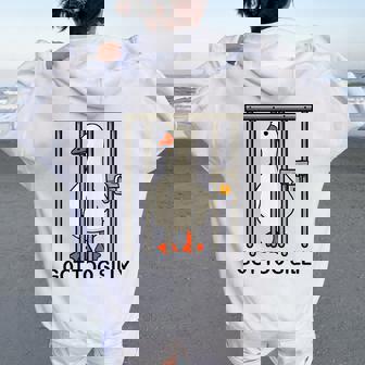 Goose Got Tooilly Hilariousilly Goose Gese Duck Meme レディース オーバーサイズ パーカー バックプリント - Kawaiitshirt