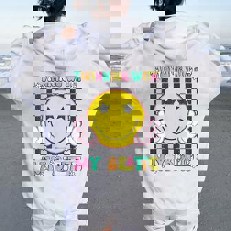 Groovy Twinning With My Bestie Spirit Week Friends Women Oversized Hoodie Back Print | Seseable CA