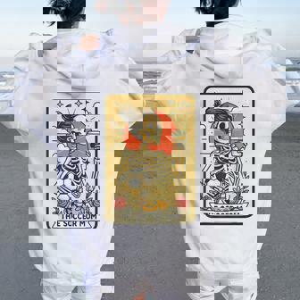 Halloween Soccer Mom Tarot Card Soccer Mama Sports Game Day Women Oversized Hoodie Back Print - Thegiftio