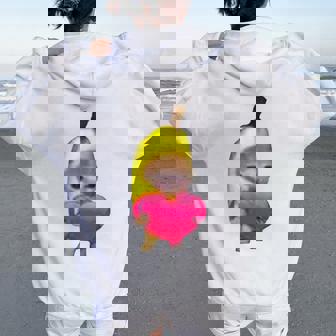 Happy Banana Cat レディース オーバーサイズ パーカー バックプリント - Kawaiitshirt