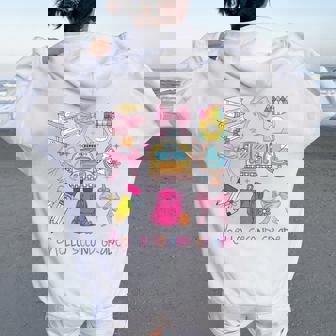 Hello 2Nd Grade Teacher Coquette Bow Back To School Girls Women Oversized Hoodie Back Print | Mazezy