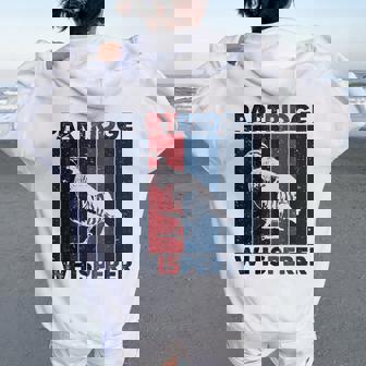 Hunting Dad Mom Whisperer Hunterintage Perdiz Women Oversized Hoodie Back Print - Regaloses