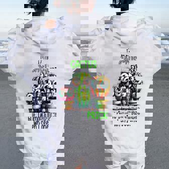 I'm No Cactus Expert But Know A Prick When Iee One レディース オーバーサイズ パーカー バックプリント - Kawaiitshirt