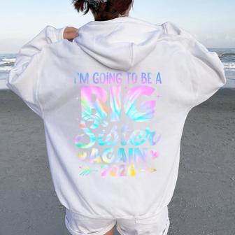 I'm Going To Be A Big Sister Again 2026 Baby Announcement Women Oversized Hoodie Back Print - Thegiftio UK