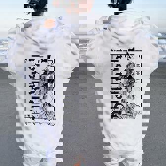 Japonesa Kimono Ukiyo-E Estética Hokusai Women Oversized Hoodie Back Print - Regaloses