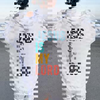 Jesus Is My Lord – Christian Faithintage Graphic レディース オーバーサイズ パーカー バックプリント - Kawaiitshirt