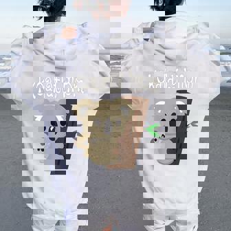 Koalaty Mom Koala Bear Unique Women Oversized Hoodie Back Print - Thegiftio