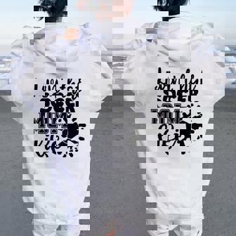 Livin' Thatoccer Mom Life ファニースポーツ 母の日 長袖tシャツ レディース オーバーサイズ パーカー バックプリント - Kawaiitshirt