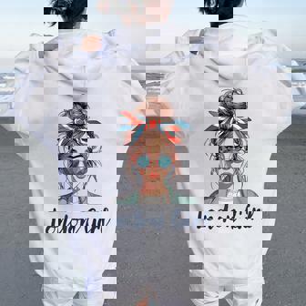 London Girl Bandera Británica Chicas De Londres Women Oversized Hoodie Back Print - Regaloses