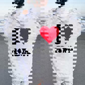 I Love Roma レディース オーバーサイズ パーカー バックプリント - Kawaiitshirt