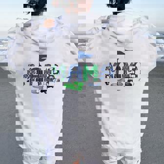 Mama Of The Birthday Boy Hole In One Golf Sport Matching Women Oversized Hoodie Back Print - Thegiftio