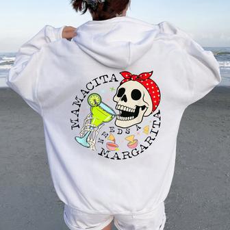 Mama Cita Mamacita Needs A Margarita Women Oversized Hoodie Back Print - Thegiftio UK