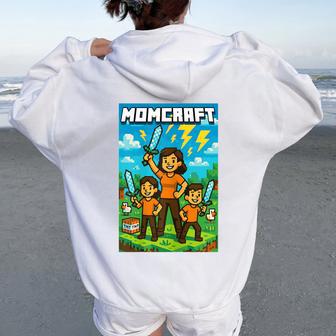Momcraft Mother Day Women Oversized Hoodie Back Print - Thegiftio UK