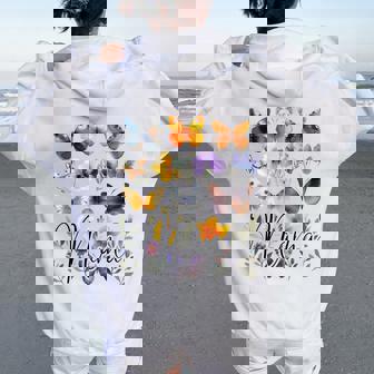 Mommy Mama バタフライ フローラル 夏 母の日 グラフィック ママ 長袖tシャツ レディース オーバーサイズ パーカー バックプリント - Kawaiitshirt