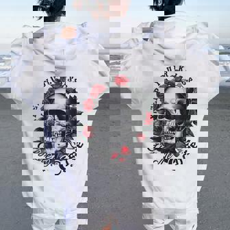 Motif Tête De Mort Et Roses Pour Homme Et Sweat à capuche oversize pour femme avec imprimé dans le dos - Cadeauxyz