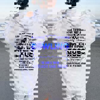 My Bowling 言い訳 おもしろボーリングギフト レディース オーバーサイズ パーカー バックプリント - Kawaiitshirt