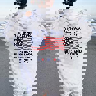 No Kings In America We The People Women Oversized Hoodie Back Print | Mazezy