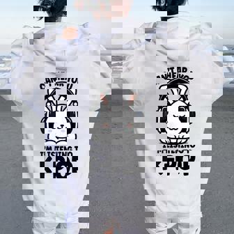 No Puedo Oírte Estoy Escuchando K-Pop Cute Rabbit Kpop Cuello Women Oversized Hoodie Back Print - Regaloses