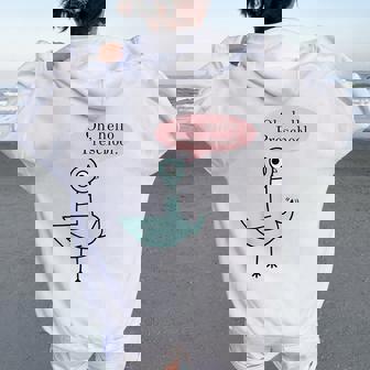 Oh Hello Preschoolers Cute Pigeon Preschool Teacher Women Oversized Hoodie Back Print | Mazezy