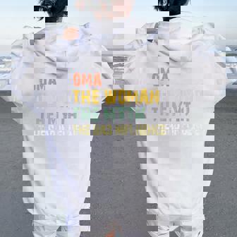 Oma The Woman The Myth The Bad Influence Vintage Women Oversized Hoodie Back Print | Mazezy