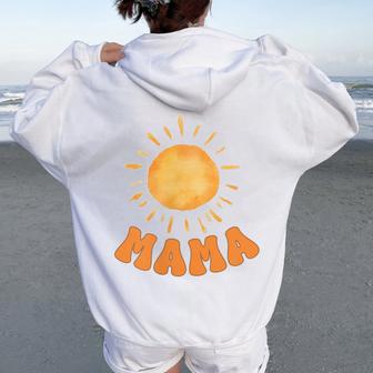 One Happy Mama Of The Birthday First Trip Around The Sun Women Oversized Hoodie Back Print - Thegiftio UK
