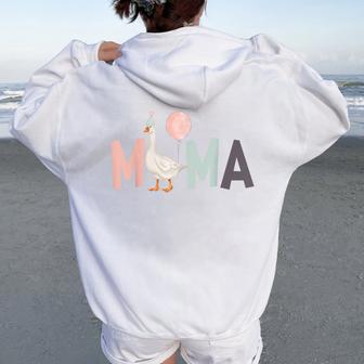 One Silly Goose Mama 1St First Birthday Family Matching Women Oversized Hoodie Back Print - Thegiftio UK