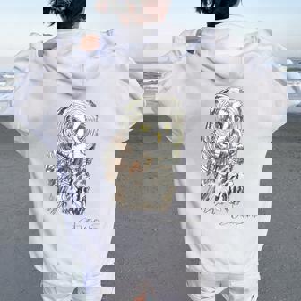 Owl Drawing レディース オーバーサイズ パーカー バックプリント - Kawaiitshirt