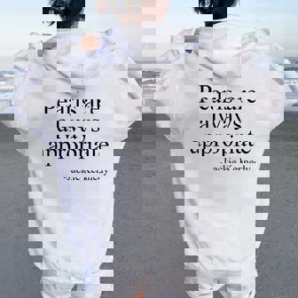 Pearls Are Always Appropriate Jackie Kennedy Women Oversized Hoodie Back Print - Thegiftio UK