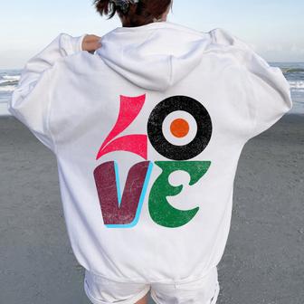 Philly Love Sign Sports Womens Women Oversized Hoodie Back Print - Thegiftio UK