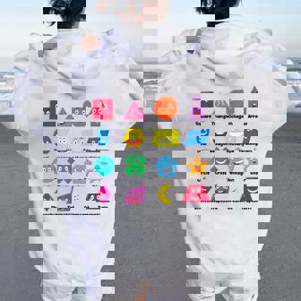 Pre-K Teachershape Learning 教育者向け 算数の日 レディース オーバーサイズ パーカー バックプリント - Kawaiitshirt