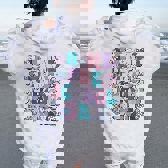 In My Preschool Grade Era 1St Day Of Back To School Girl Women Oversized Hoodie Back Print | Mazezy