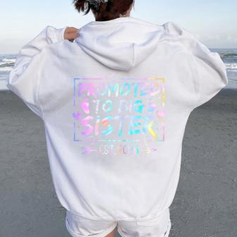 Promoted To Big Sister 2026 Soon To Be Big Sis Girls Women Oversized Hoodie Back Print - Thegiftio UK