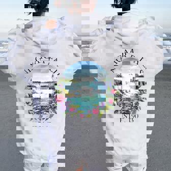 Retro Floral Niagara Falls Trip Outdoor Family Vacation Women Oversized Hoodie Back Print - Thegiftio