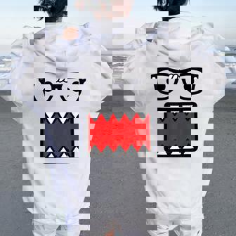 Retro Y2k Emo Scene Costume Graphic Face Women Women Oversized Hoodie Back Print - Thegiftio