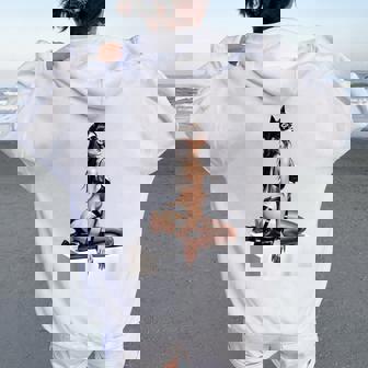 Sexy Girl グラフィックtシャツ セクシー「バッドキティ」ピンナップガール カットアウト。 レディース オーバーサイズ パーカー バックプリント - Kawaiitshirt