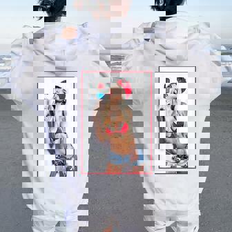 Sexy Girl グラフィックtシャツ セクシーアイスポップピンナップ 3 バックプリント レディース オーバーサイズ パーカー バックプリント - Kawaiitshirt