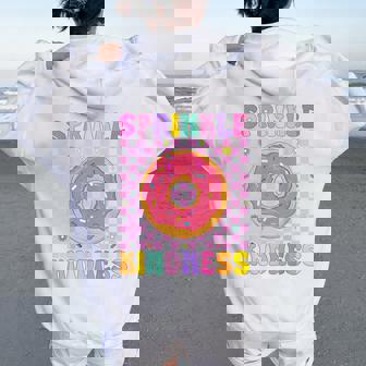 Sprinkle Kindness Groovy Donut Doughnut Lover Girls Women Women Oversized Hoodie Back Print | Mazezy