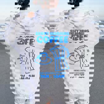 Sunny Morning Coffee Xundayun Delicious Coffee バックプリント レディース オーバーサイズ パーカー バックプリント - Kawaiitshirt