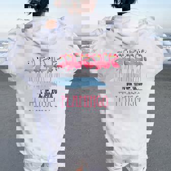 Team Flamingo キュート フラミンゴシャツ 素晴らしい夏用シャツ レディース オーバーサイズ パーカー バックプリント - Kawaiitshirt