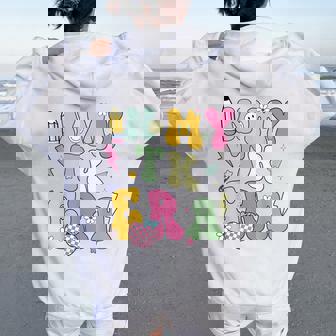 In My Tk Era Transitional Kindergaten Groovy Back To School Women Oversized Hoodie Back Print | Mazezy