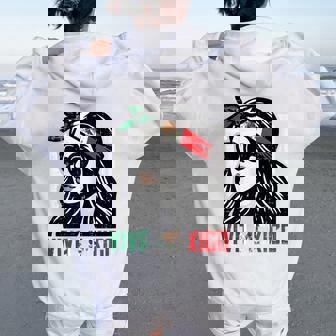 Woman Viva Mexico Flag Cinco De Mayo Mexican Girls Women Oversized Hoodie Back Print | Mazezy