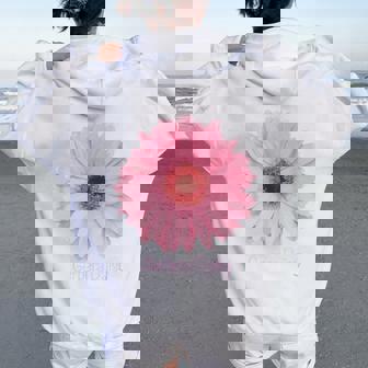 ガーベラ デイジー 花 レディース オーバーサイズ パーカー バックプリント - Kawaiitshirt