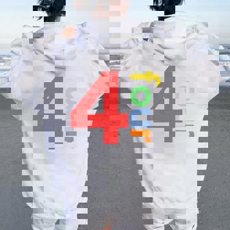 キッズ 4歳の誕生日シャツ 男の子 女の子 4歳 4歳 4歳 パーティー レディース オーバーサイズ パーカー バックプリント - Kawaiitshirt