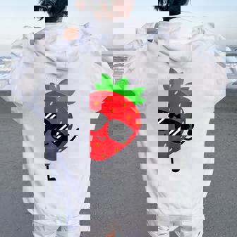 キッズストロベリーシャツ 男の子または女の子用 レディース オーバーサイズ パーカー バックプリント - Kawaiitshirt